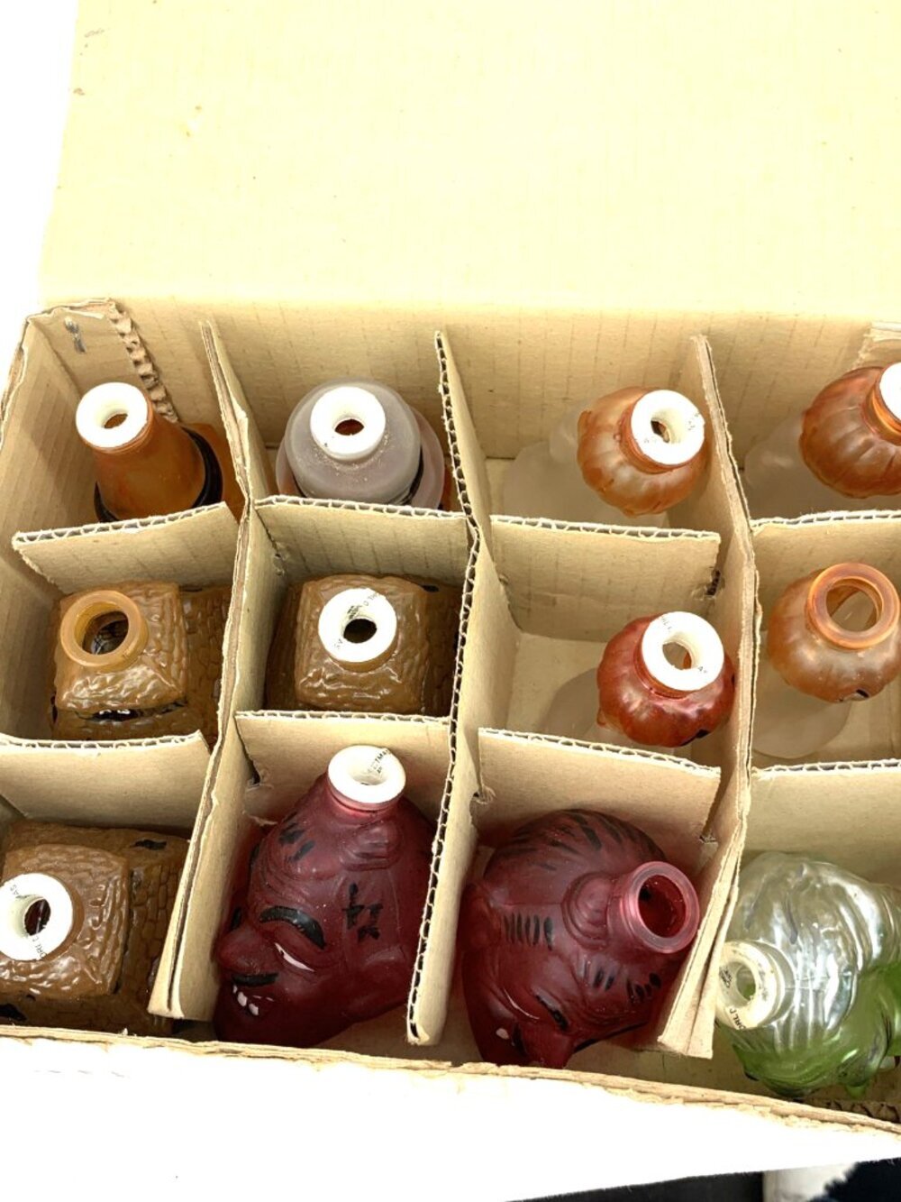 Old World Glass Halloween Ornaments String Light Covers Lot of 12 Devil Pumpkin